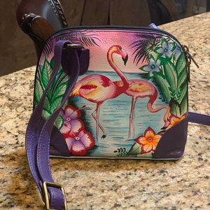 Anuschka crossbody colorful purse